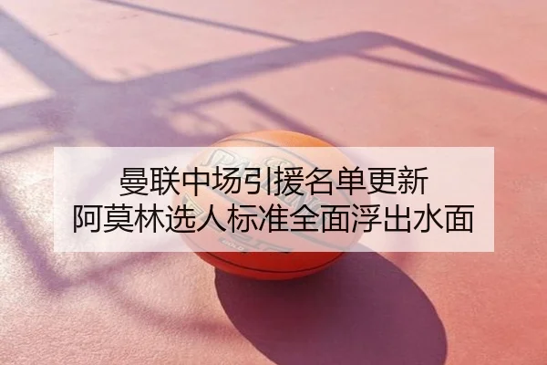 曼联中场引援名单更新 阿莫林选人标准全面浮出水面